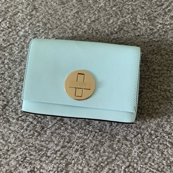 Kate Spade Baby Blue Clutch with strap - Picture 2 of 5